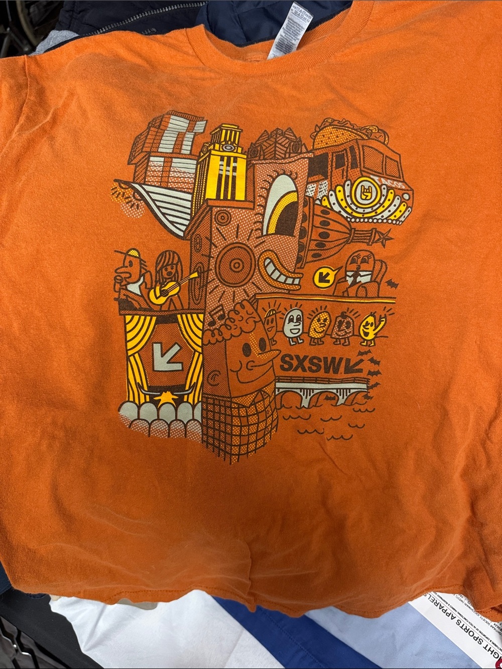 Gildan Orange SXSW Graphic Short Sleeve Tee